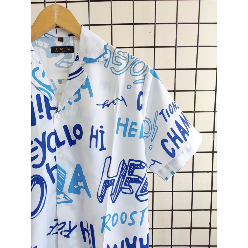 Áo sơ mi nam tay ngắn họa tiết DoHo, chất liệu lụa thoáng mát, thấm hút mồ hôi | BigBuy360 - bigbuy360.vn