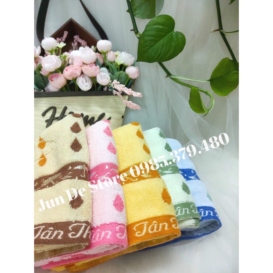 Khăn cotton 30x50 Họa tiết Hạt mưa ♥️ SANG, XỊN, MỊN♥️ Khăn cotton Made in Vietnam, thấm hút tốt, mềm mại.