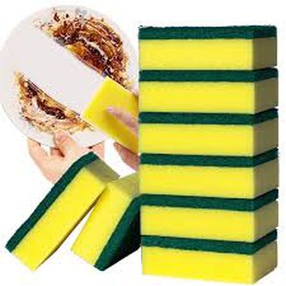 Sỉ 12 miếng xốp tạo bọt cọ rửa chén bát xoong nồi đa năng