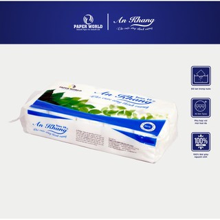 Giấy vệ sinh không lõi AN KHANG INNO AKI10, 100% bột giấy nguyên sinh, dùng trong toilet, hai lớp, 10 cuộn/lốc