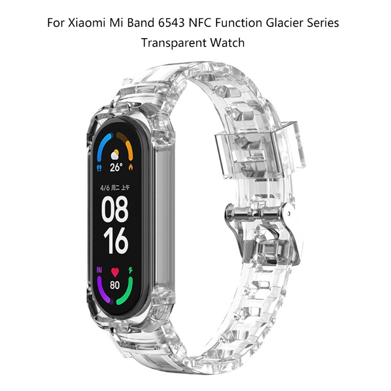 Dây đeo TPU mềm chống trầy chống mồ hôi cho đồng hồ thông minh Xiaomi Mi Band 6 5 4 3