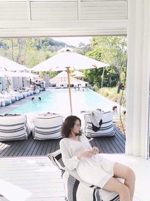 Tiki Dress Đầm hở lưng nút bọc 😋😋