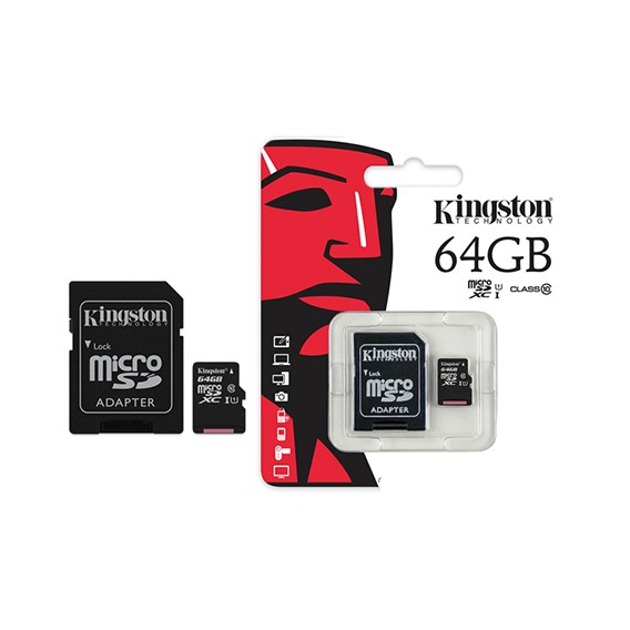 Thẻ Nhớ Micro SD Kingston 64GB Class 10 + Adapter, chuyên dùng camera ip, máy tính bảng, điện thoại... bảo hành 5 năm