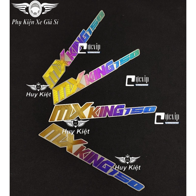 Cặp Tem Chữ MX King 150 Titan Dán Thân (Sườn) Xe Sẵn Keo Dán 3m Mặt Sau MS5003