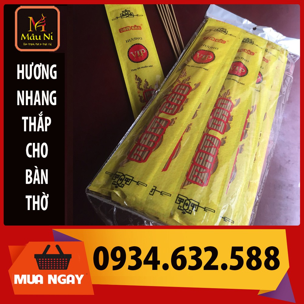 Nhang thắp bàn thờ gia tiên hương TAM BẢO cuộn tàn (10 thẻ - 300 nén) hương thơm mùi Trầm Bắc