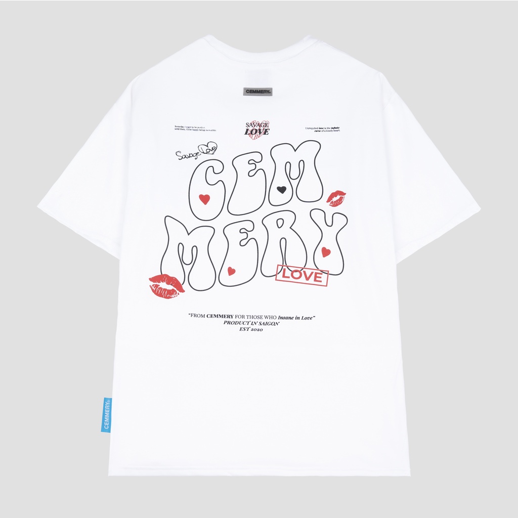 Áo Thun LocalBrand Cemmery " LUV TEE " White