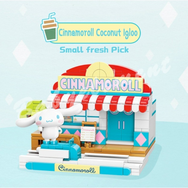 Sanrio Đồ Chơi Lắp Ráp Đồ trang trí Ngôi Nhà Kem Melody DIY