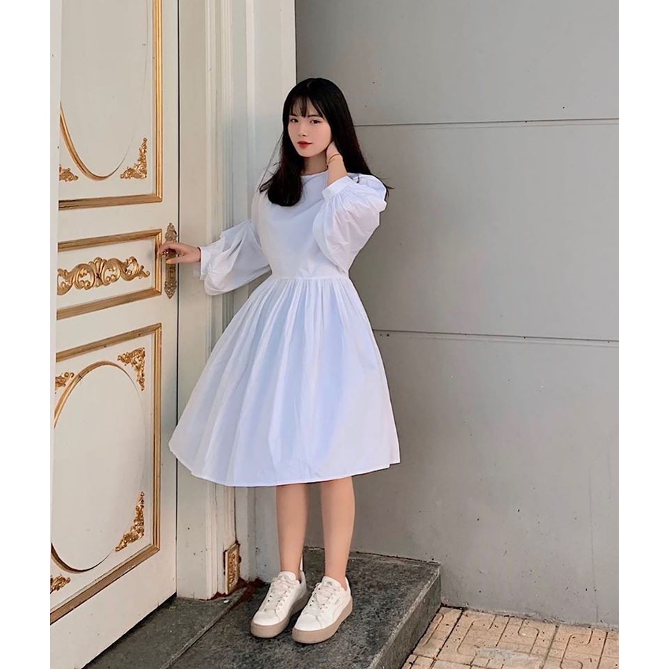 [Mã FAMAYWA2 giảm 10K đơn 50K] [ SIÊU XINH ] VÁY BBD TRẮNG ĐEN BÁNH BÈO TAY BỒNG TIỂU THƯ DỄ THƯƠNG/ VÁY TRẮNG NỮ | BigBuy360 - bigbuy360.vn