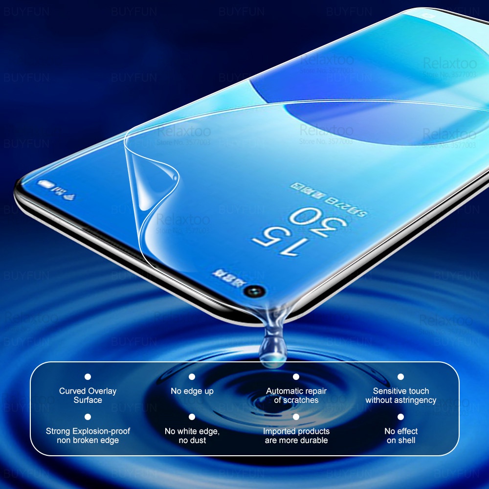 3 miếng dán bảo vệ màn hình hydrogel mềm cong cho Oppo Reno6 Pro Reno 6 Z 6Z 6Pro On Reno6Z Reno6Pro