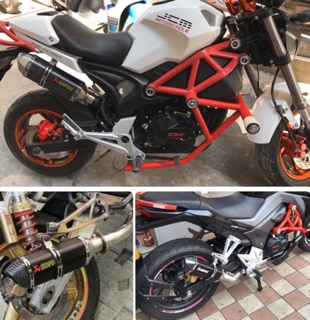 Pô thể thao Akrapovic nhập , lon dầy