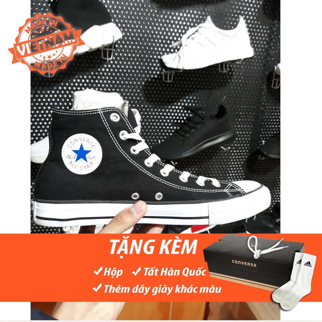 [FREE SHIP + FULL BOX] Giày Classic đen trắng cao cổ hàng vnxk nam nữ giá rẻ