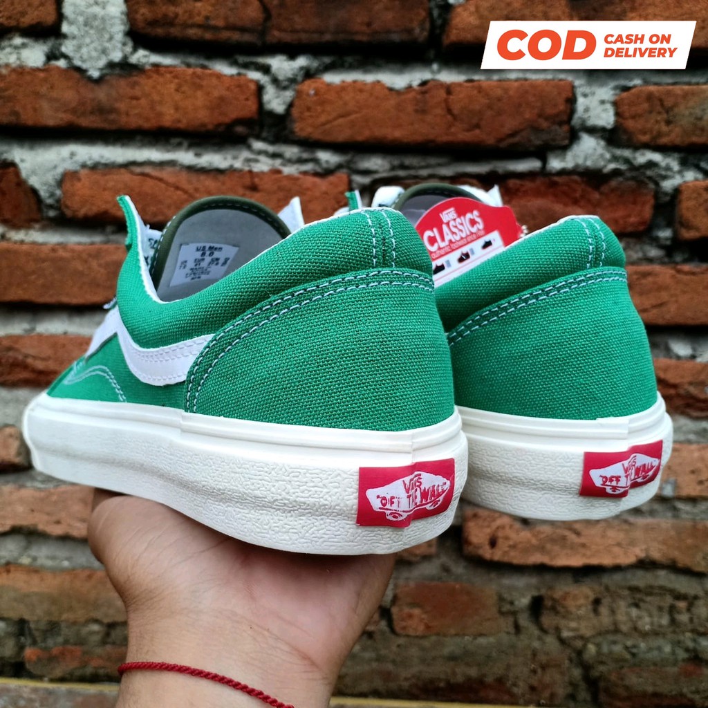 Giày Thể Thao Vans Old Skool Lx Og Màu Trắng Xanh Lá Kiểu Vintage Cho Nam