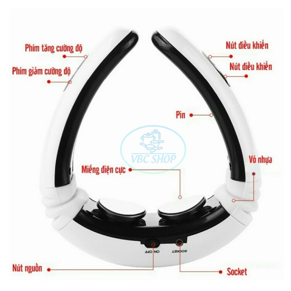 Máy Massager Cổ Vai Gáy Tiện Lợi, Máy Massage Cổ Vai Gáy 3D Máy trị liệu rung thư giãn đầu cổ văn phòng tiện lợi