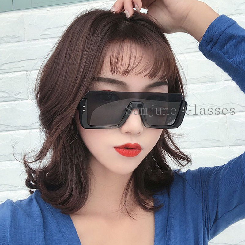 Kính mát SAMJUNE ngoại cỡ phong cách Âu Mỹ thời trang cho nữ