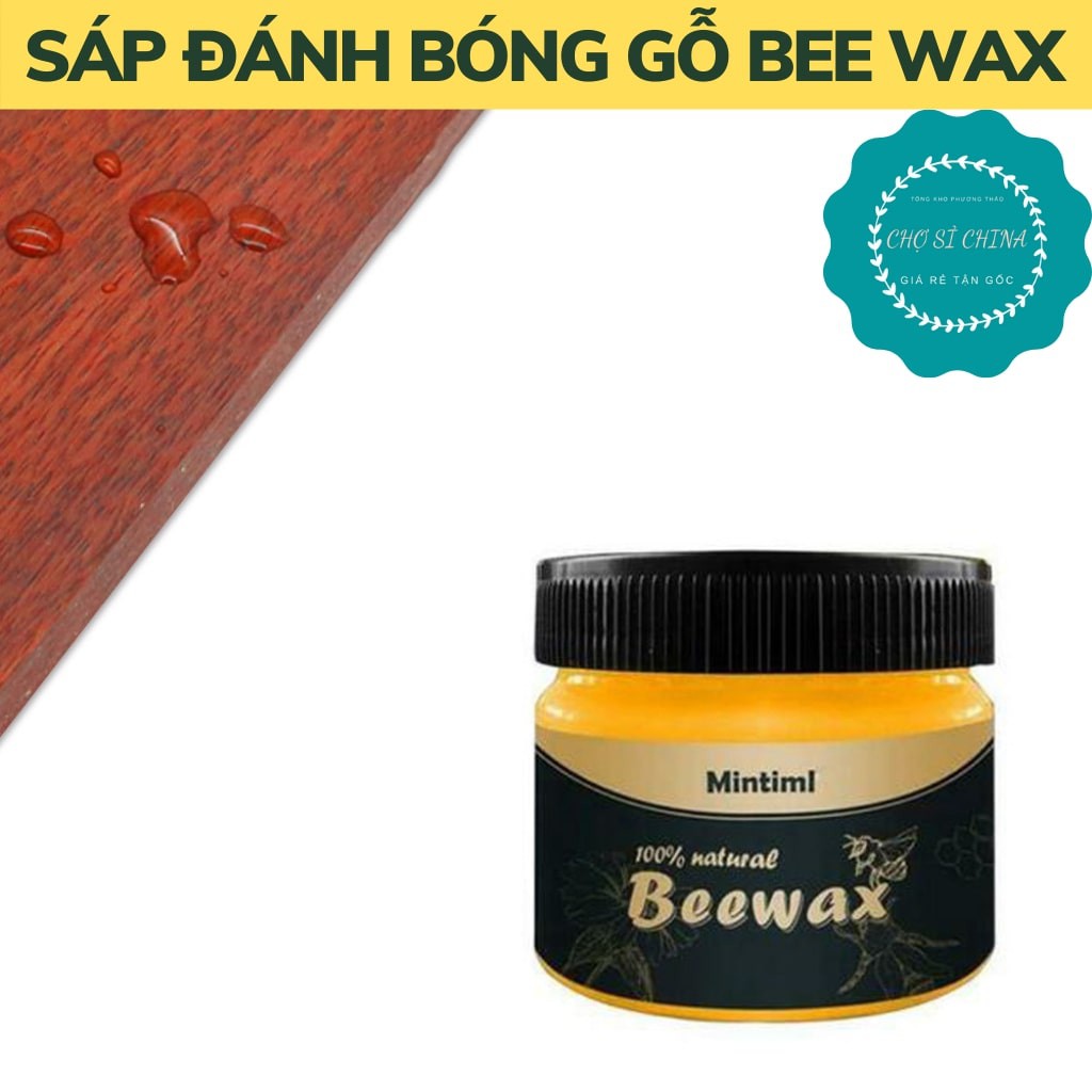 Sáp ong đánh bóng gỗ, lau sàn gỗ, dầu sáp lau bóng gỗ chống thấm ,nước, bụi bẩn BEEWAX hàng loại 1 hộp to.