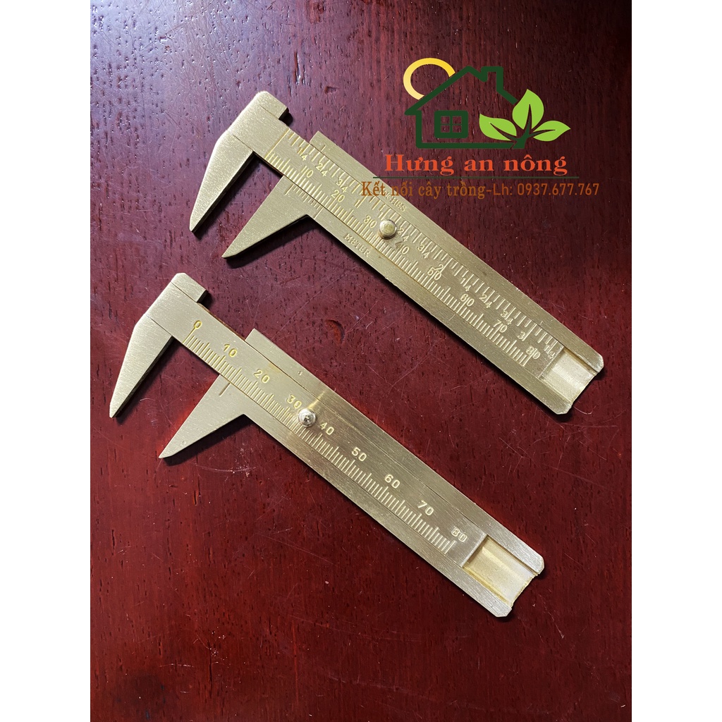 Thước kẹp vernier bằng đồng dài 8cm độ đo chính xác cao, có 2 mẫu giao ngẫu nhiên