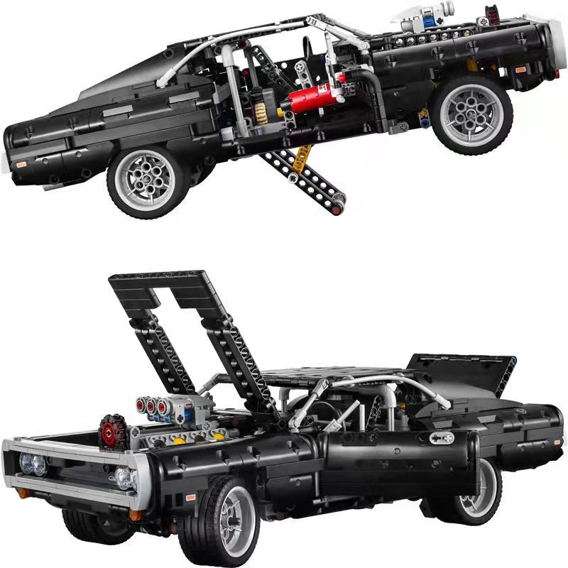 Đồ Chơi Lắp Ráp Động Cơ Xe Hơi Dodge Charger MOC Fast and The Furious V8 Kids education toys