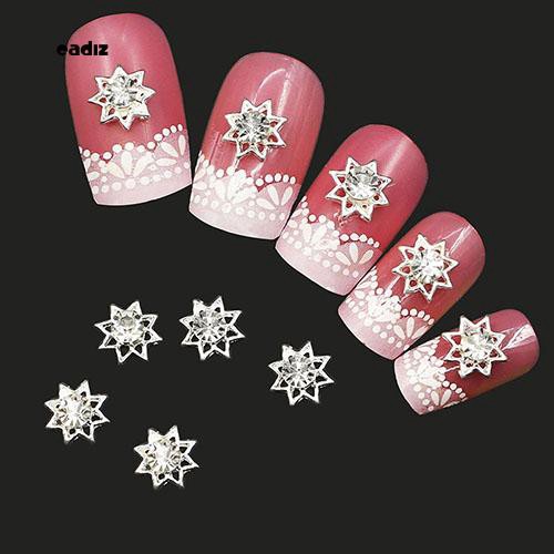 [Hàng mới về] Set 10 hạt ngôi sao năm cánh khảm kim cương giả đính trang trí móng tay nghệ thuật