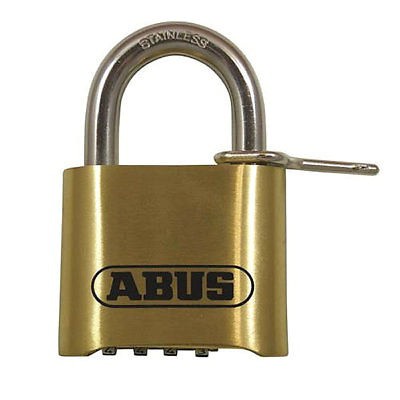 [Q5.HCM] Ổ khóa số ABUS 180IB/50 MARINE thân đồng rộng 50mm có chìa đổi mật mã - chịu mọi thời tiết - MSOFT