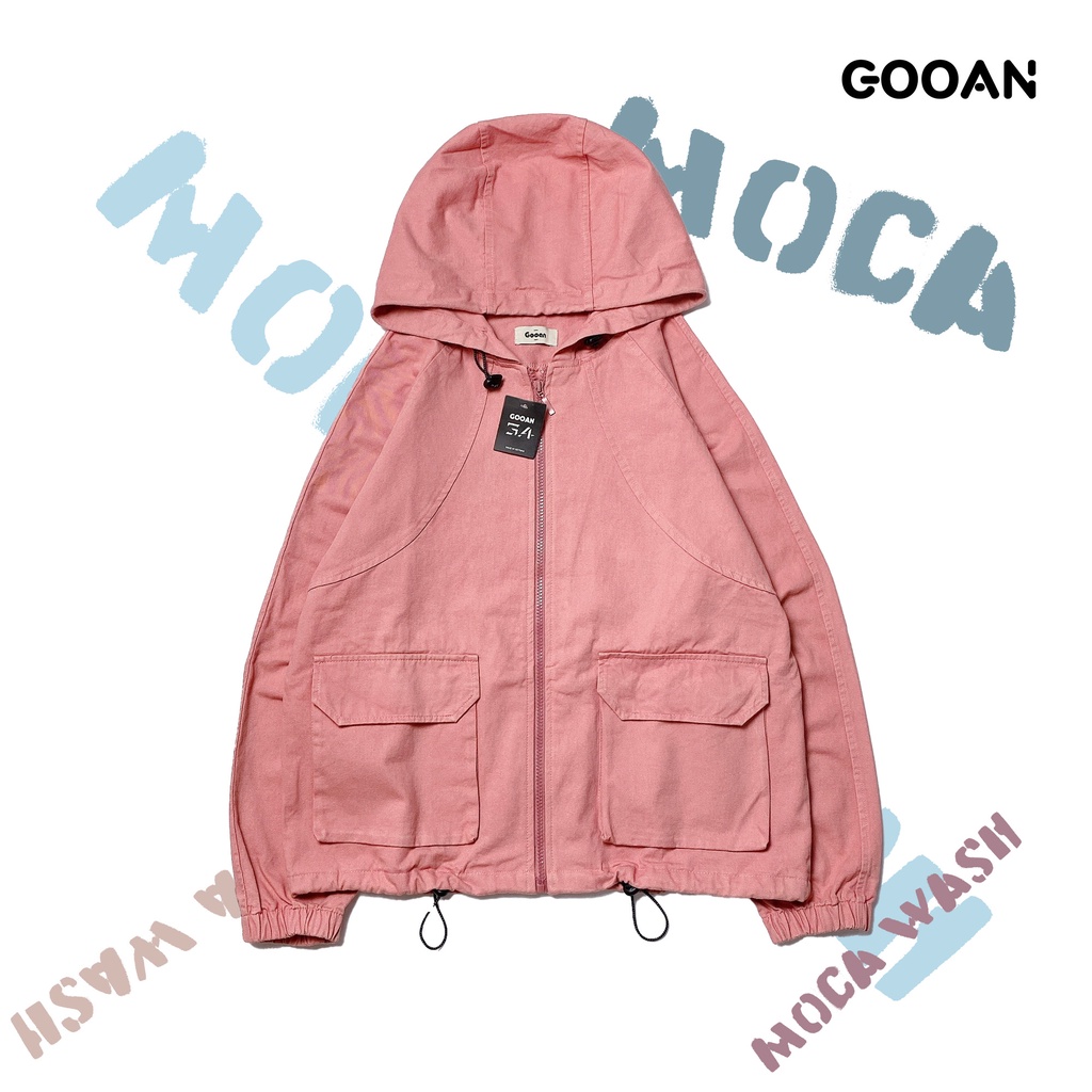 Áo khoác kaki nữ moca WASH Ulzzang Unisex | Chống nắng | form rộng - Gooan