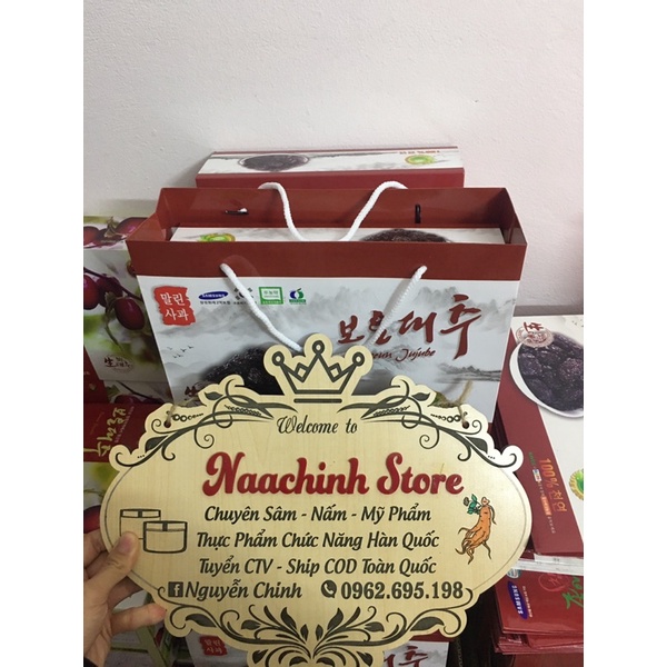 [HÀNG MỚI][MỨT TẾT] Mứt Táo Cao Cấp Hàn Quốc, Hộp Túi Quai Xách Sang Trọng