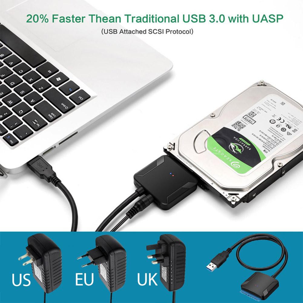 Cáp Chuyển Đổi Usb 3.0 Sang Sata Cho Samsung Seagate Wd 2.5 3.5 Hdd Ssd | BigBuy360 - bigbuy360.vn