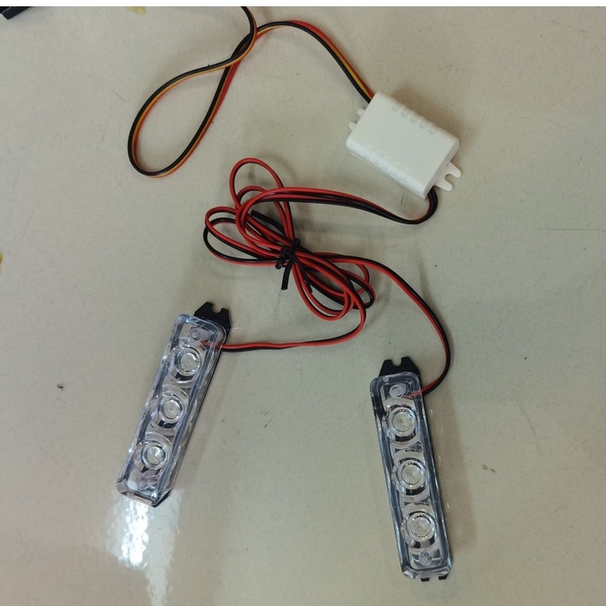 Cặp đèn chớp xanh đỏ H2 xe máy 12V
