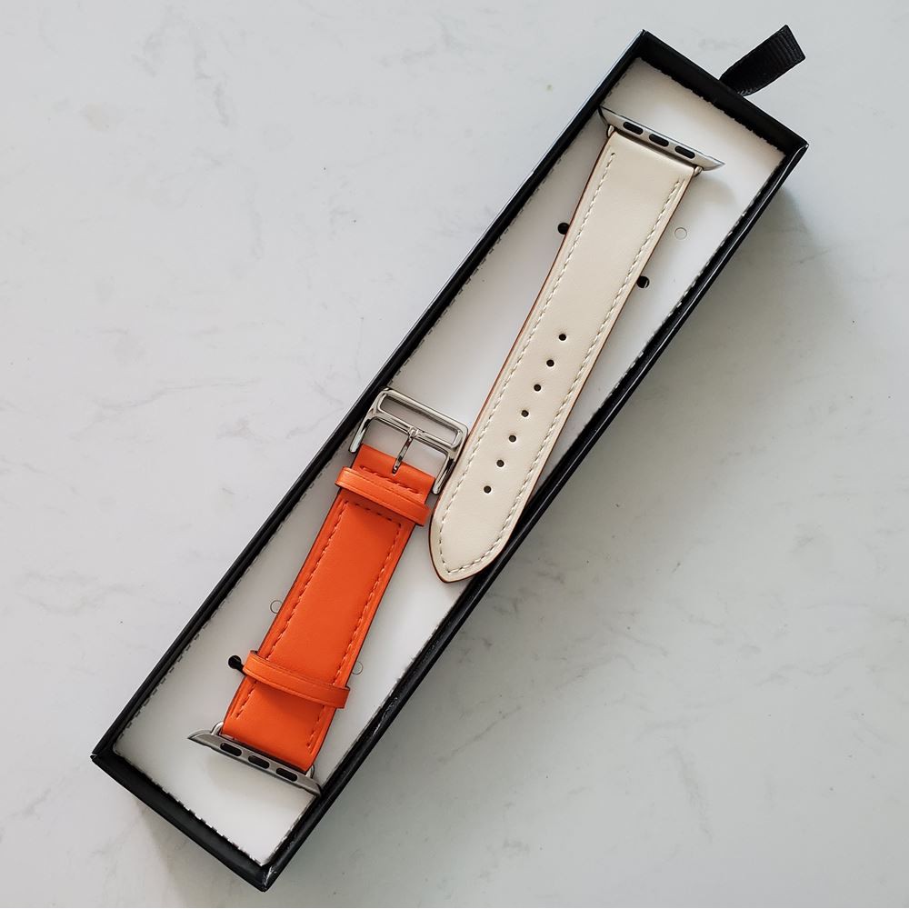 [H.E.R.M.E.S] Dây da cao cấp hermes đồng hồ Apple Watch series 1/2/3/4/5/6/7/SE