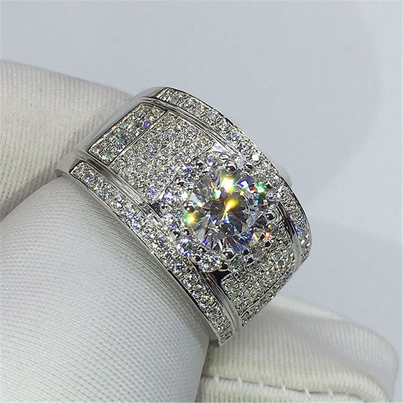 Nhẫn Cưới Thời Trang Đính Đá Zircon