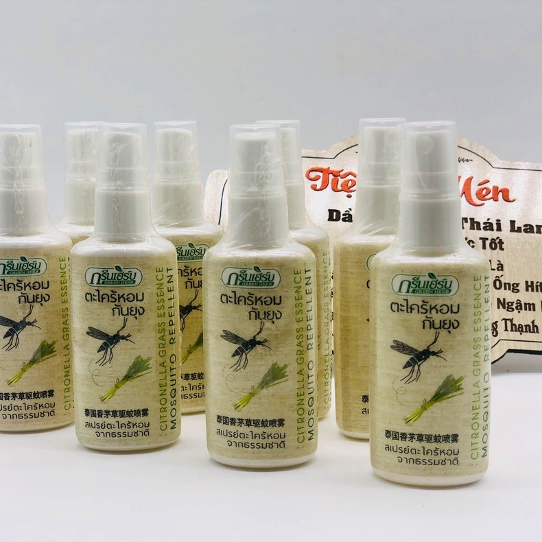 Chai xịt chống muỗi tinh dầu sả green herb thái lan  xịt tinh dầu đuổi - ảnh sản phẩm 5
