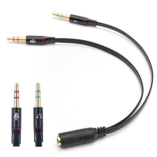 Cáp Chia Âm Thanh Tai Nghe Từ 1 Đầu Cái Sang 2 Đầu Đực 3.5mm