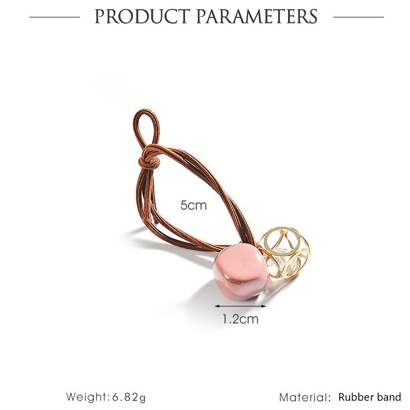 Dây buộc tóc đính đá pha lê màu sắc kẹo ngọt phong cách Hàn Quốc thời trang