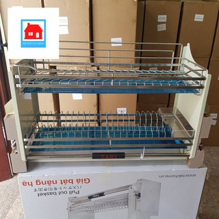 Giá Bát Đĩa Nâng Hạ Cao Cấp INOX 304 Chính Hãng ( Hỗ trợ lắp đặt ) Bảo Hành inox vĩnh viễn