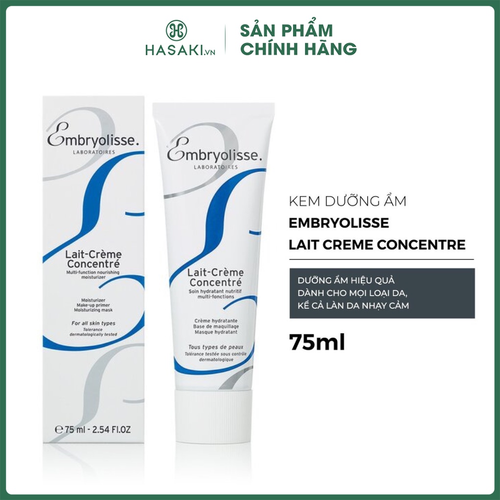 Kem Siêu Dưỡng Ẩm Embryolisse Hỗ Trợ Phục Hồi Da Lait Creme Concentre