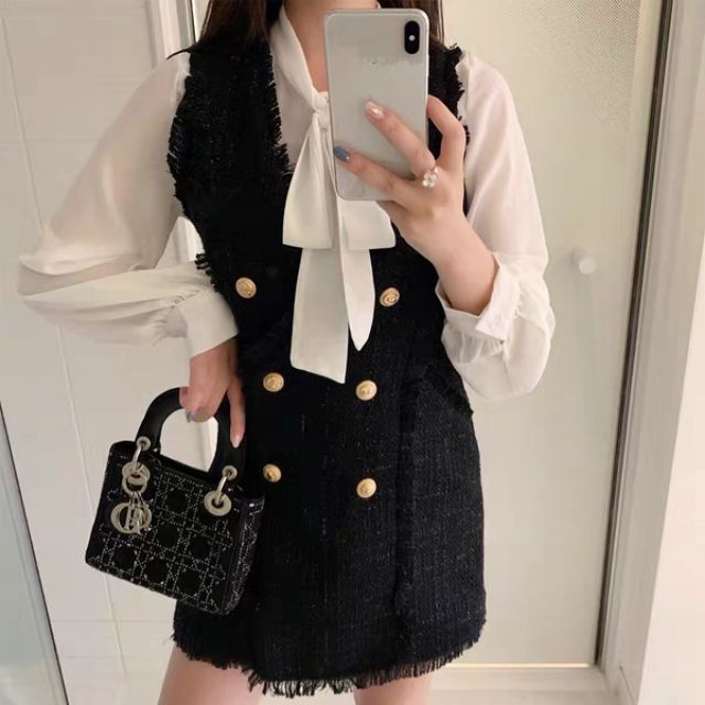 VÁY TWEET , SƠ MI TRẮNG