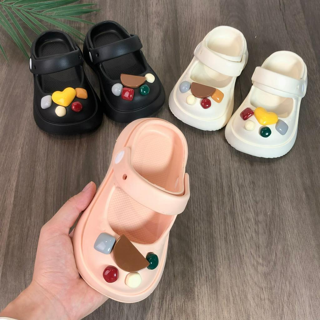 Sandal/Dép quai ngang cho bé gái cực xinh hot trend chất liệu nhựa eva siêu nhẹ êm chân, màu sắc dễ thương