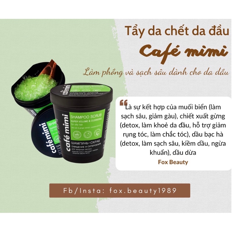 [Auth] Tẩy da chết da đầu Cafe Mimi