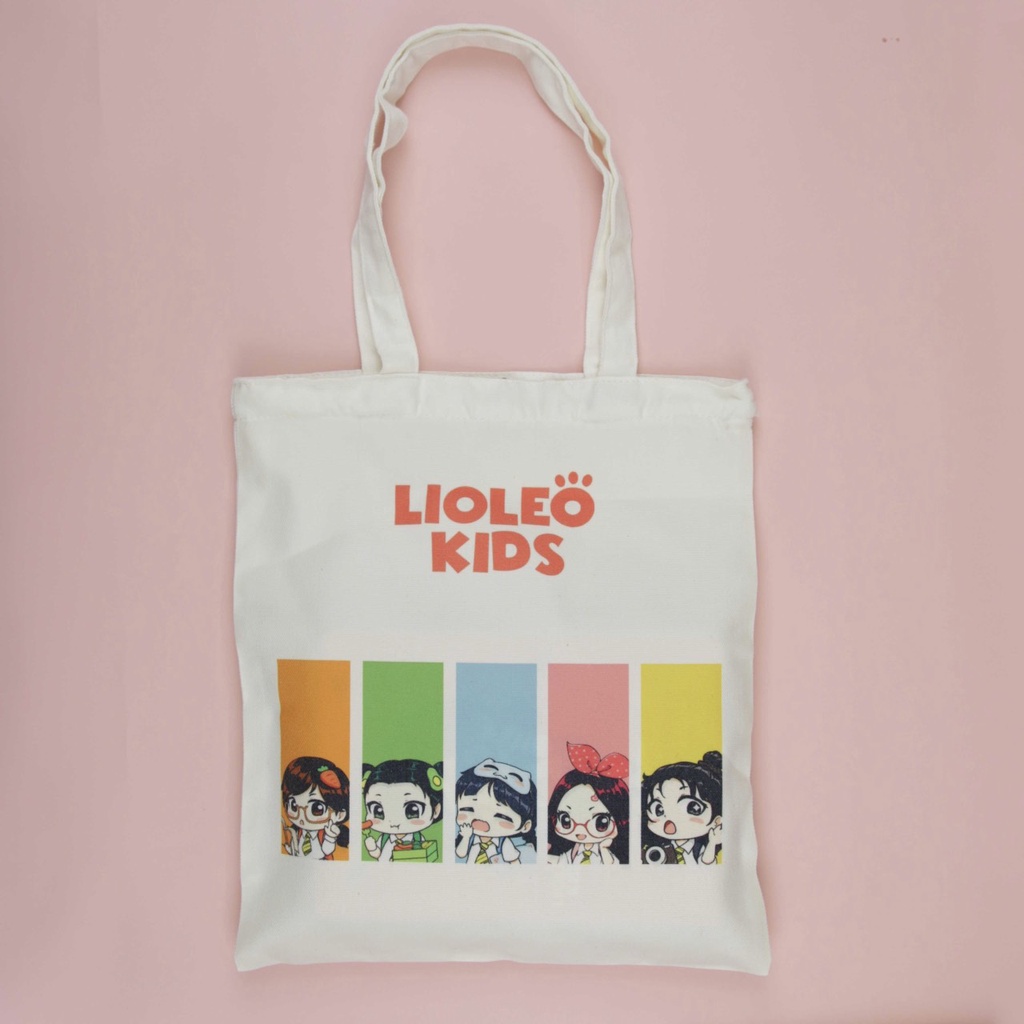 Túi Vải Canvas Lioleo Kids 38x38cm có khóa kéo