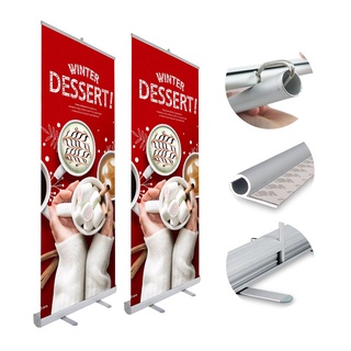 Standee cuốn nhôm chân inox loại tốt size 60*160cm - CNI60