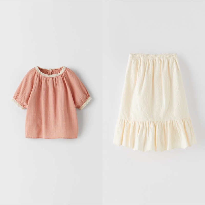 Set Bé Gái Mix Ren Đục Lỗ ZR