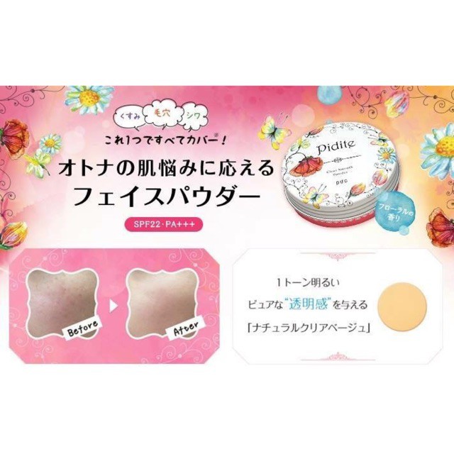 Phấn phủ Pidite Clear Smooth Powder SPF 22 PA+++