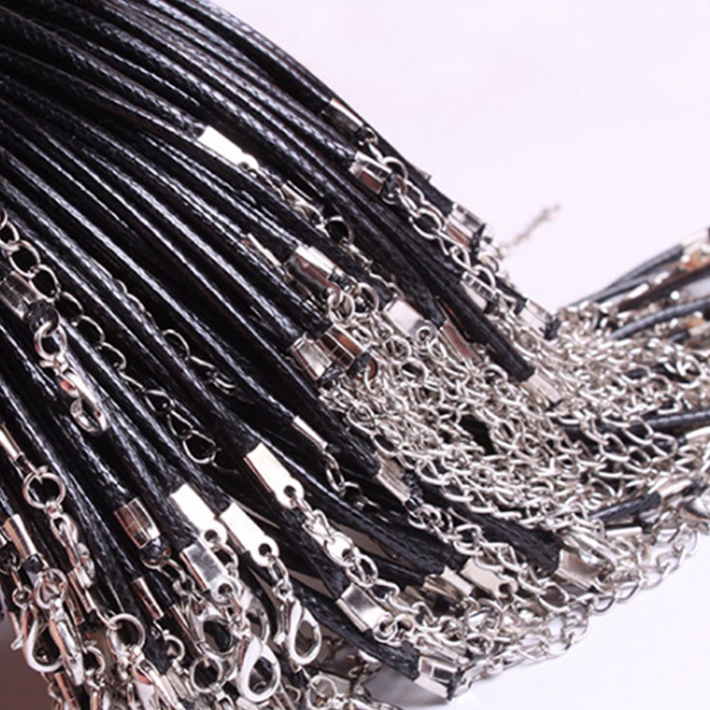 Vòng cổ da PU màu đen thiết kế đơn giản độc đáo