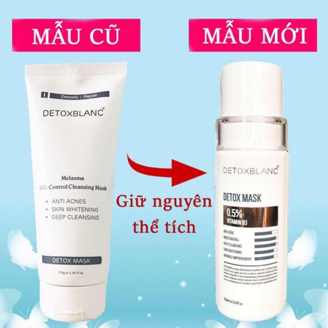 Mặt nạ thải độc trắng da detox blanc