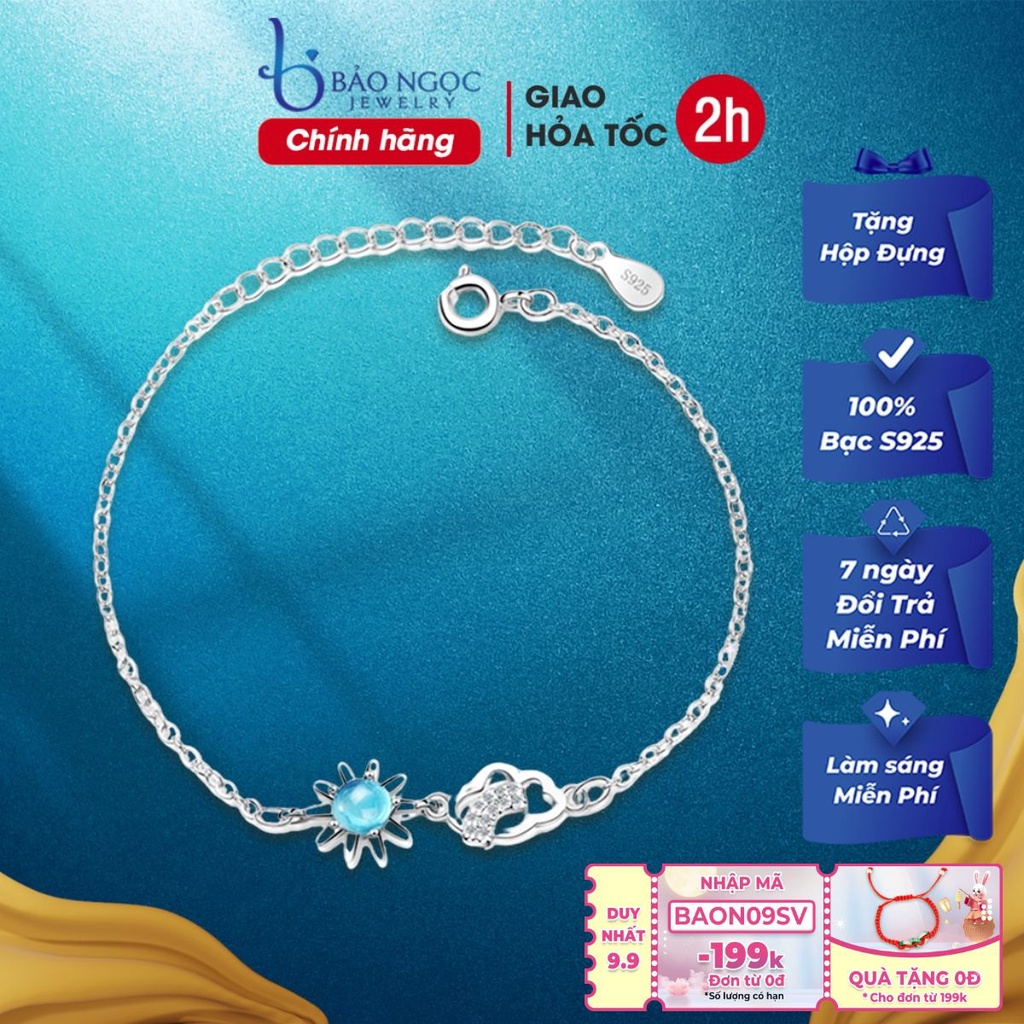 Lắc Tay Nữ Mây Và Trời Bạc Ý S925 - L2366 - Bảo Ngọc Jewelry