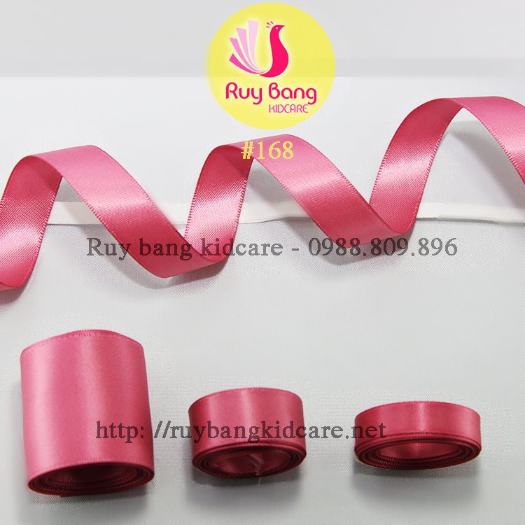 Ruy băng satin ❤️FREESHIP❤️ ruy băng lụa tone hồng ( cuộn 5m)