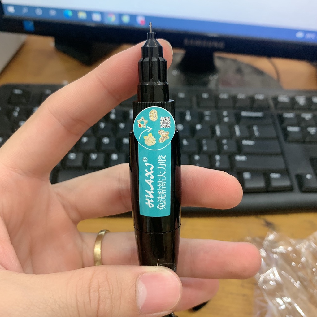 Keo Đính Đá Dạng Bút HuaXi , Bút Bắn Keo Siêu Chắc Bền Chuyên Mi Nail