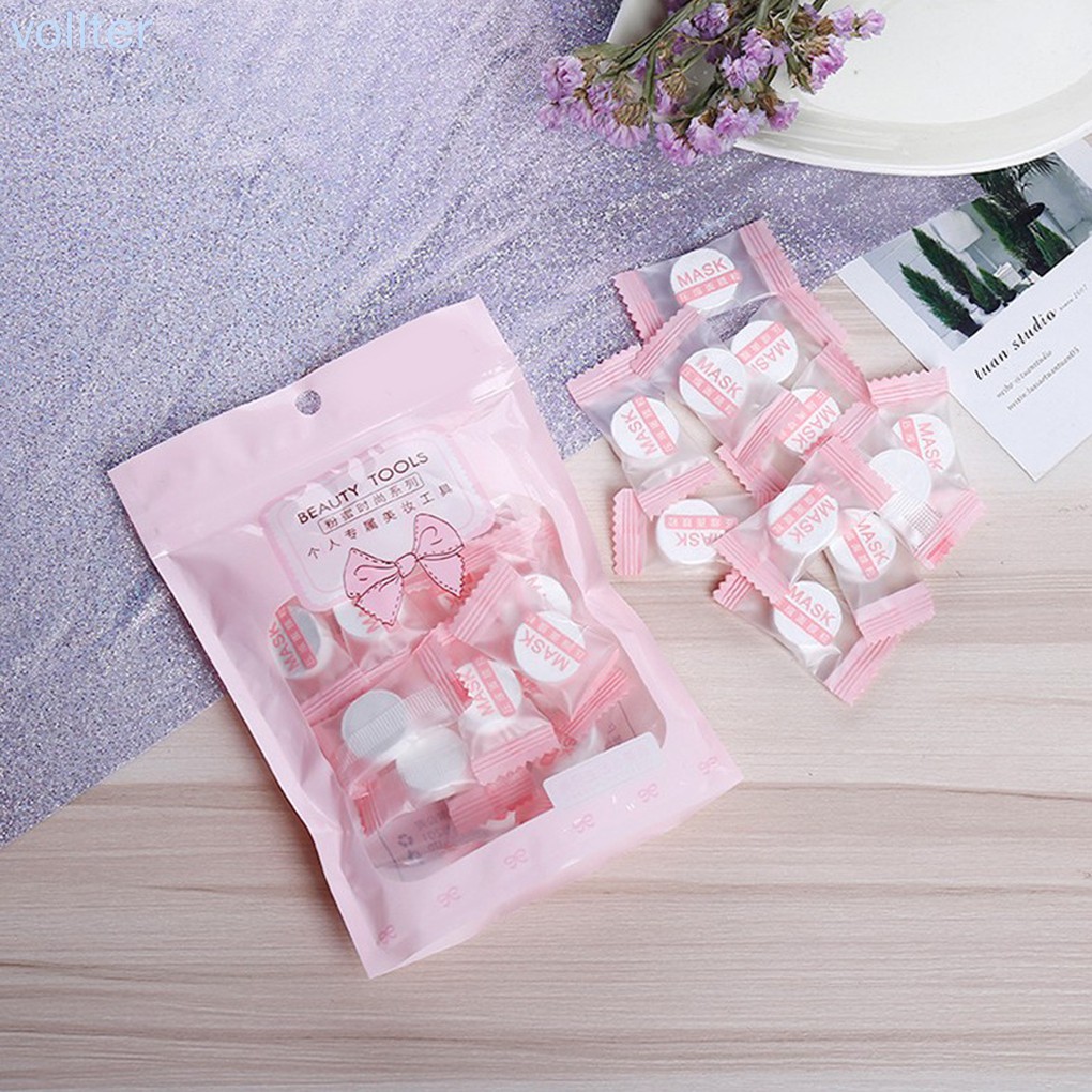 [Hàng mới về] Set 30 mặt nạ nén bằng vải không dệt màu sắc ngẫu nhiên