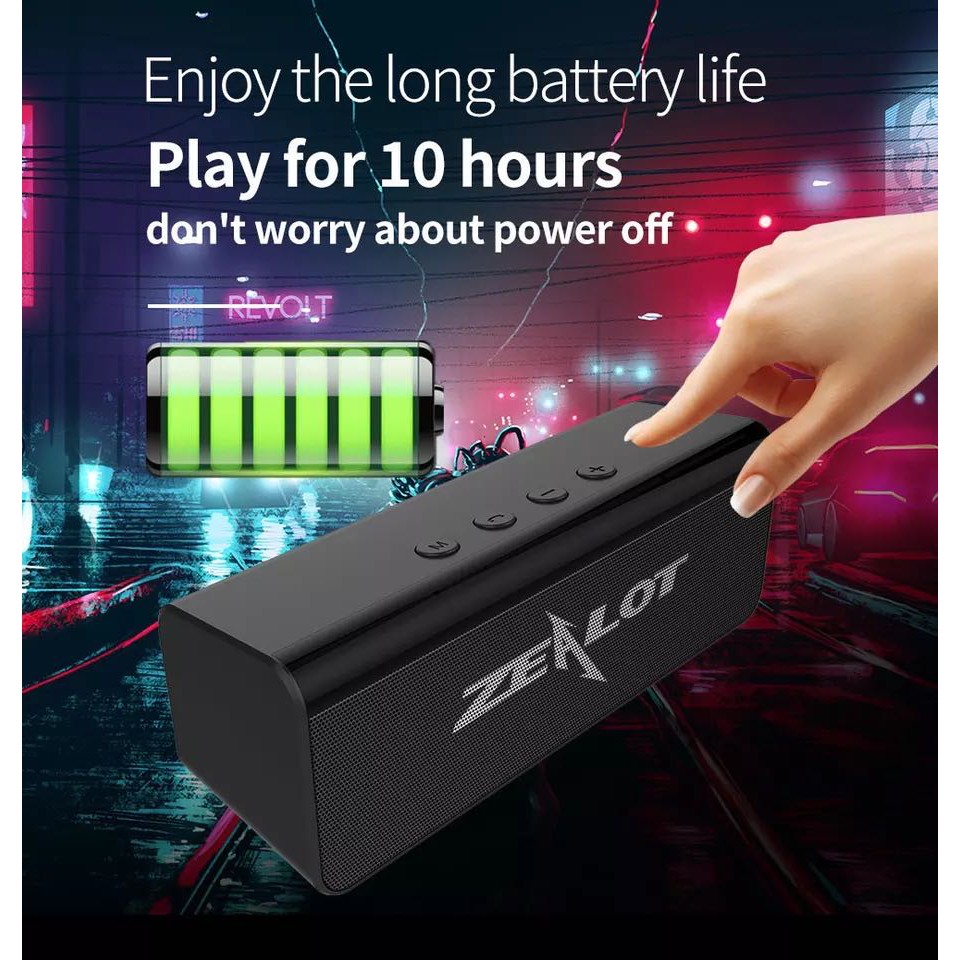 ZEALOT S31 Bluetooth Speaker Portable Boombox 3D HIFI Stereo Wireless Speaker Support TF card, USB Pen  Drive,TWS