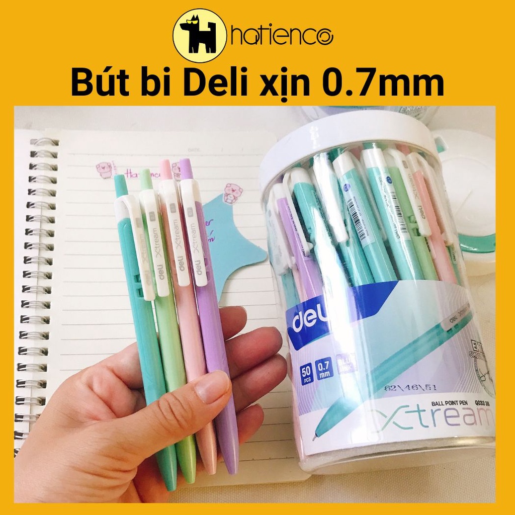 Bút bi Deli 0.7mm xịn đẹp đều mực