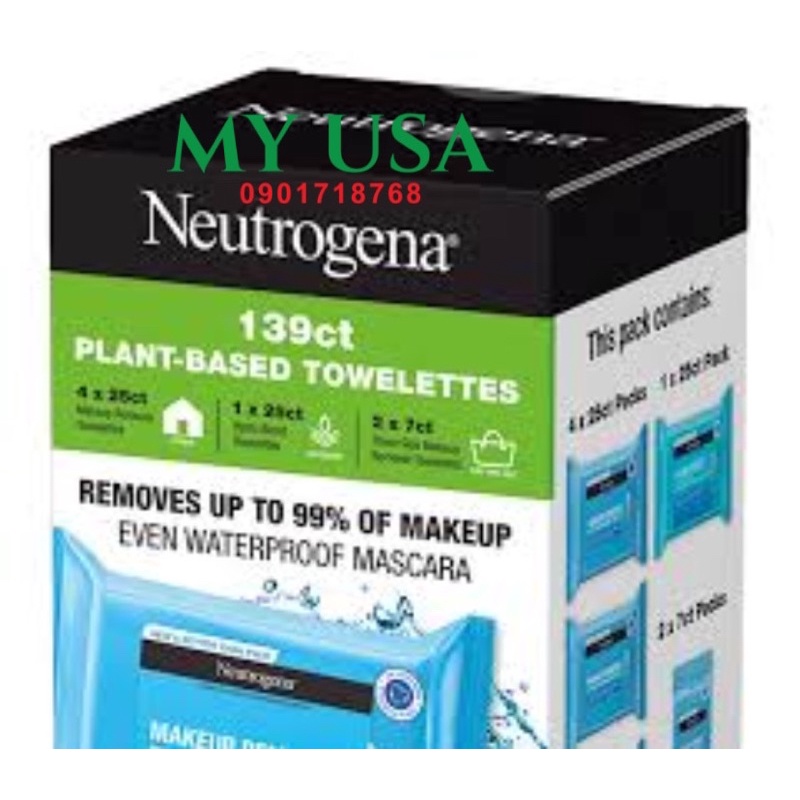 KHĂN GIẤY ƯỚT TẨY TRANG NEUTROGENA MAKEUP REMOVER MỸ